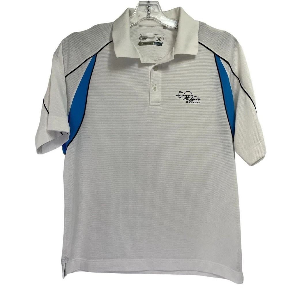 The Links At Divi Aruba / Cutter/Buck White Sz Large Golf Polo Shirt (V1)‎ NW/OT